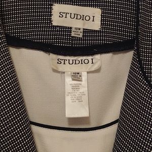 STUDIO I - navy/white suit jacket & matching top